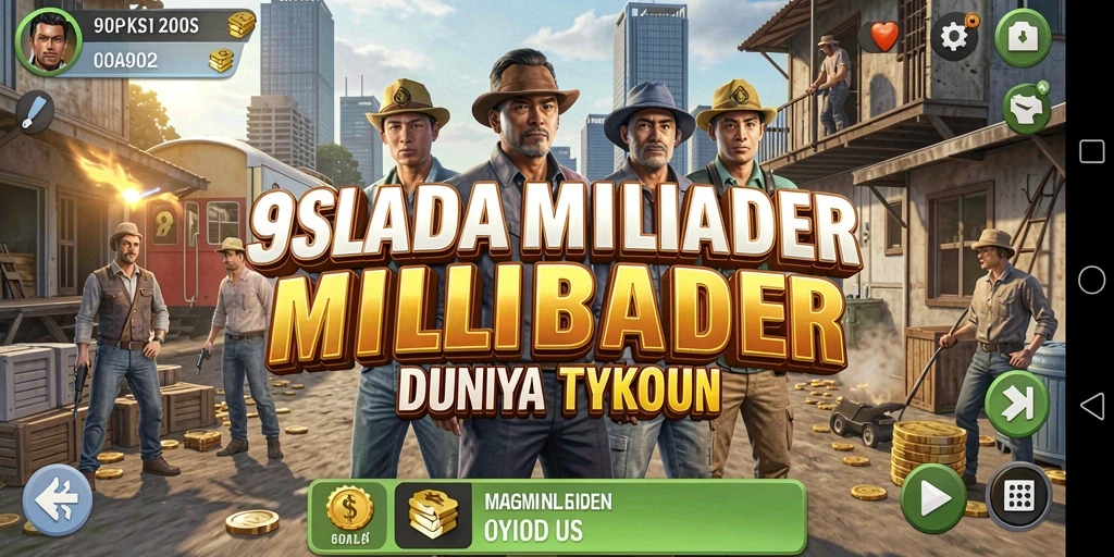 Tampilan gameplay 9SL yang menampilkan aksi membangun bisnis.