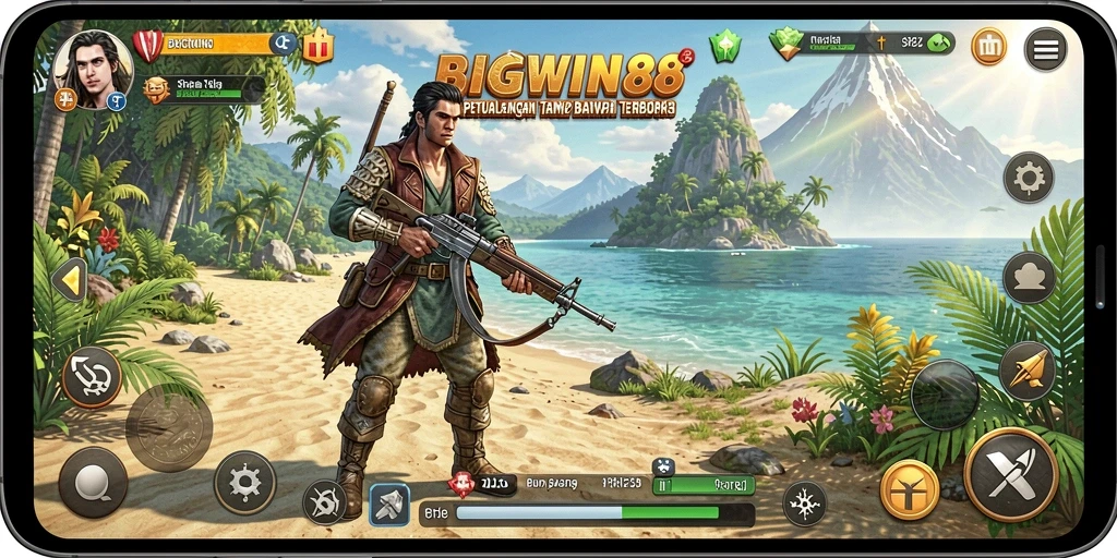 Tangkapan layar menampilkan aksi epik dalam dunia terbuka BIGWIN88.