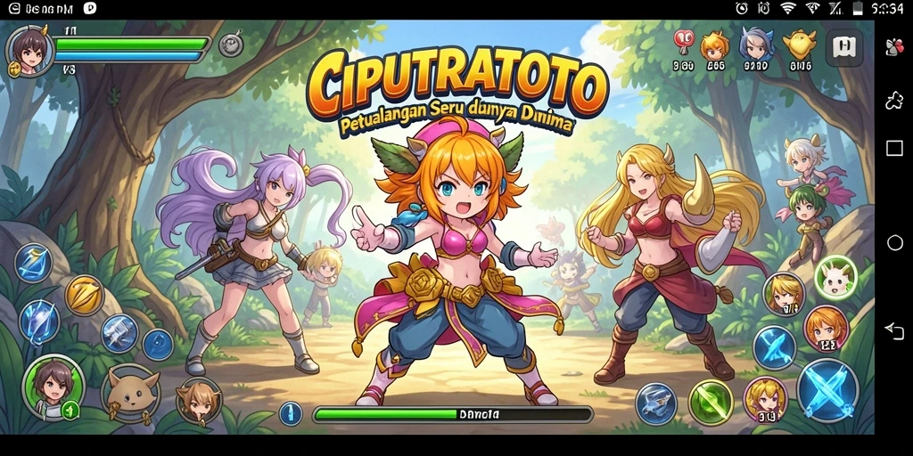 Tampilan gameplay seru dan karakter Anime menggemaskan dari CIPUTRATOTO.