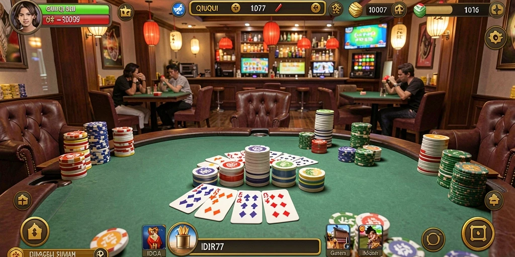 Screenshot gameplay QiuQiu yang seru dan mendebarkan.