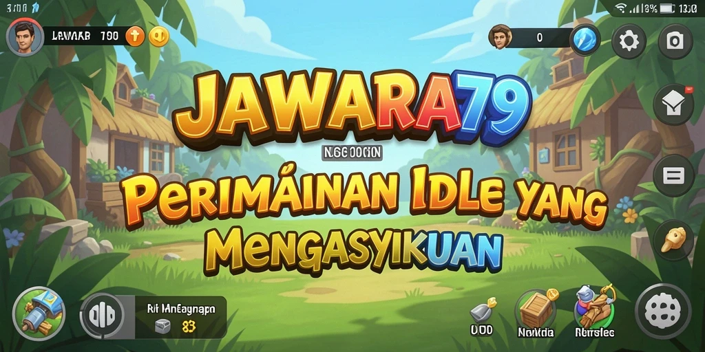 Screenshot gameplay JAWARA79 menampilkan aksi pahlawan dalam mode Idle.