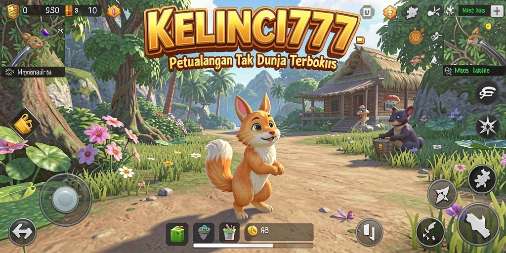 Screenshot KELINCI777 menunjukkan petualangan di dunia terbuka yang luas.
