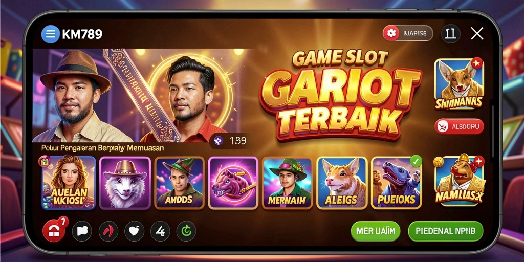Tampilan menarik dari gameplay KM789 yang penuh warna dan efek visual.