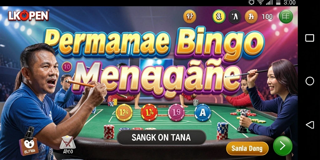 Tampilan menarik dan seru dari gameplay Bingo LKOPEN.