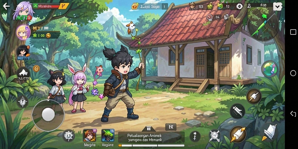Tampilan gameplay yang dinamis dan penuh warna dari MAJ777.