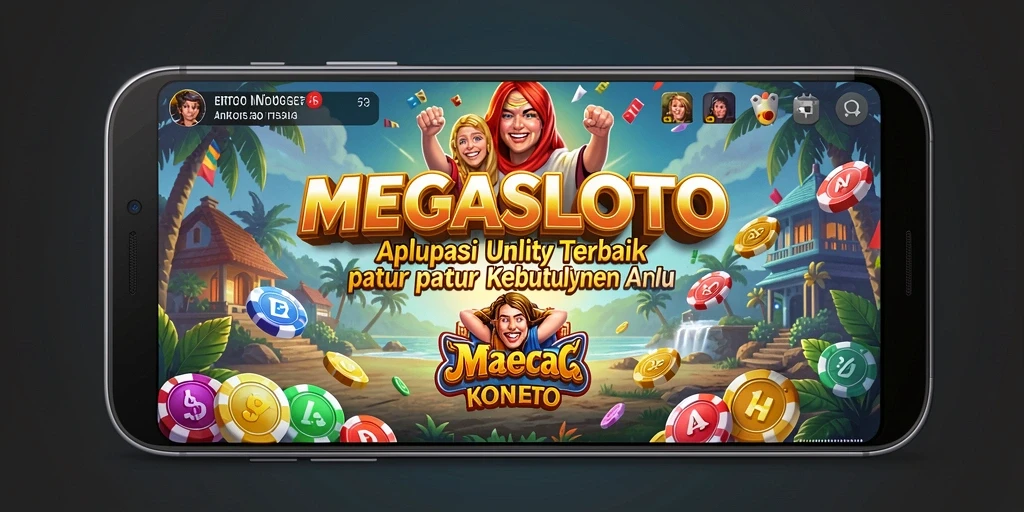 Tampilan MEGASLOTO dengan fitur utility yang menarik.