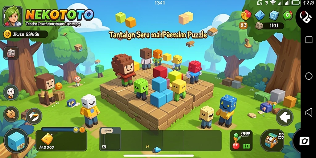 Tangkapan layar gameplay NEKOTOTO yang seru dan menantang.