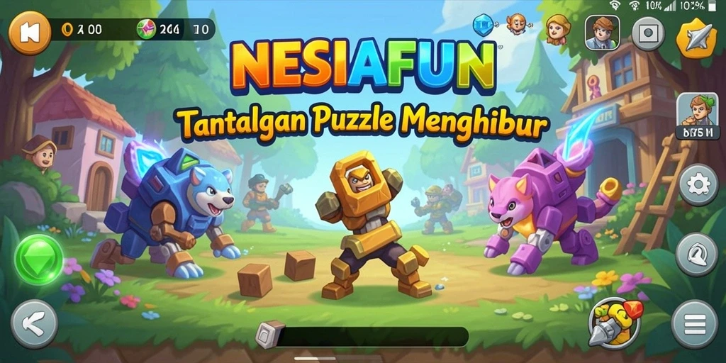 Tampilan gameplay NESIAFUN yang menarik dan menantang.