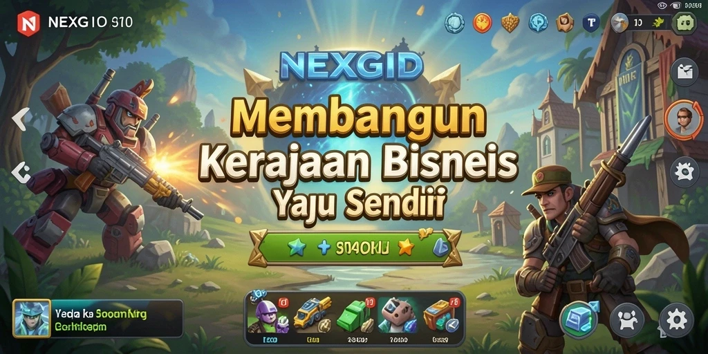 Tampilan gameplay NEXGID yang menarik dengan desain yang interaktif.