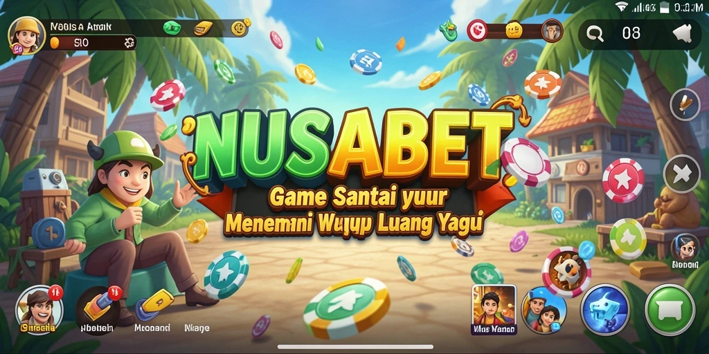 Tampilan gameplay menyenangkan dalam NUSABET yang memungkinkan relaksasi.