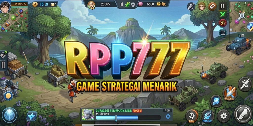 Screenshot gameplay RPRP777 menampilkan pertempuran strategi yang seru.
