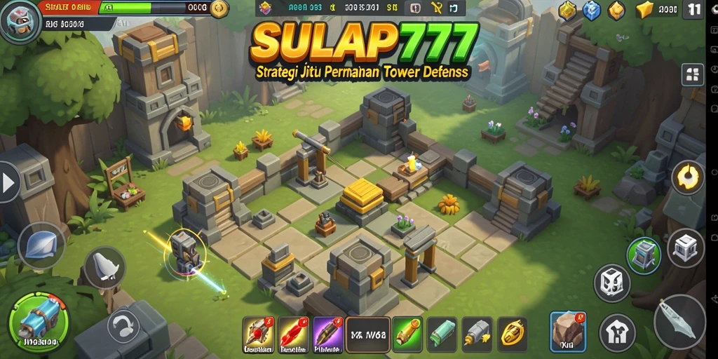 Gameplay menegangkan di SULAP777, pertahankan menaramu dari serangan musuh.