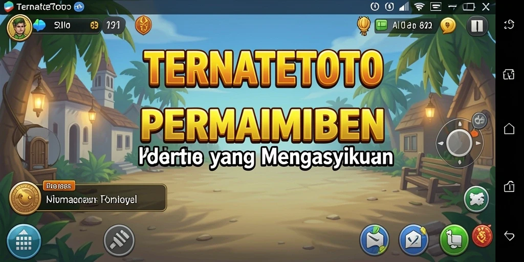 Screenshot utama TERNATETOTO menampilkan gameplay santai dan karakter menggemaskan.