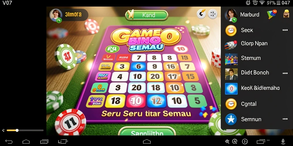 Tampilan gameplay Bingo V07 yang seru dan mengasyikkan.